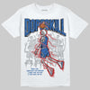 Jordan 3 "True Blue" DopeSkill T-Shirt Thunder Dunk Graphic Streetwear - White