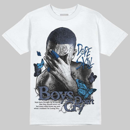 Jordan 11 Retro Low Diffused Blue DopeSkill T-Shirt Boys Don't Cry Graphic Streetwear - White