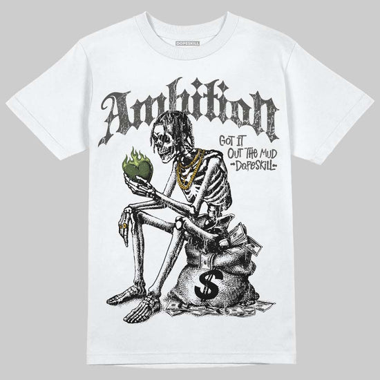 New Balance 1890 Faded Black Utility Green DopeSkill T-Shirt Ambition Graphic Streetwear - White
