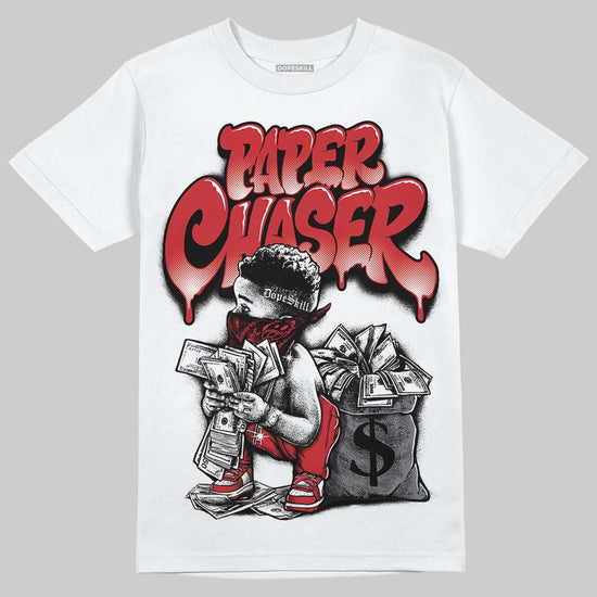 Air Foamposite Pro Gym Red DopeSkill T-Shirt Paper Chaser Boy Graphic Streetwear - White 