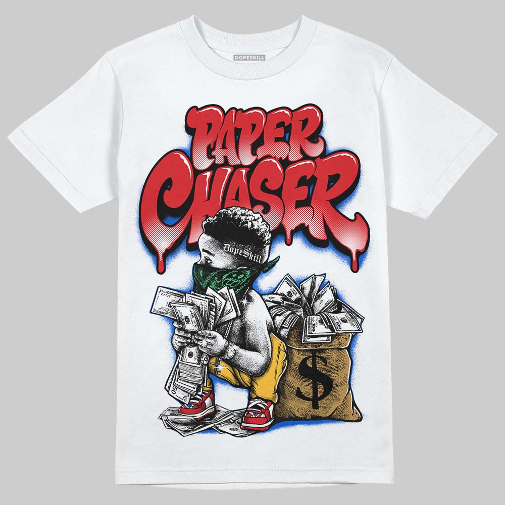 Jordan 7 Miro Olympic DopeSkill T-Shirt Paper Chaser Boy Graphic Streetwear -0 White
