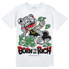 Jordan 1 Low OG “Shadow” DopeSkill T-Shirt Born To Be Rich Graphic Streetwear - White