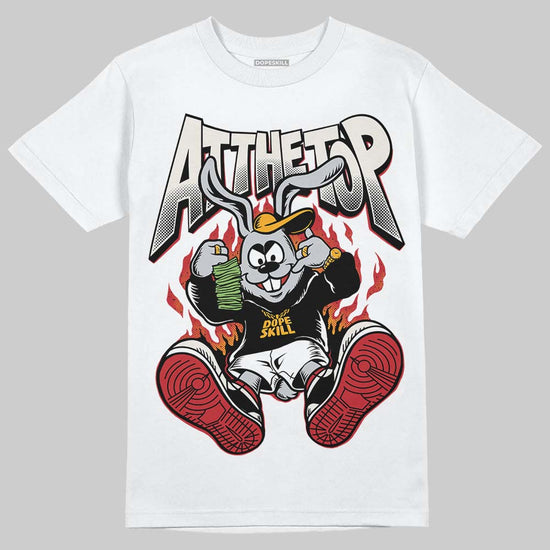 Jordan 4 “Flight Club” DopeSkill T-Shirt At The Top Graphic Streetwear - White