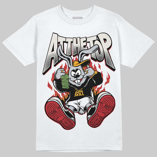 Jordan 4 “Flight Club” DopeSkill T-Shirt At The Top Graphic Streetwear - White