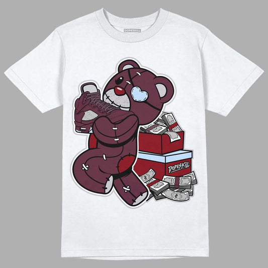Jordan 5 Retro Burgundy (2023) DopeSkill T-Shirt Bear Steals Sneaker Graphic Streetwear - White 