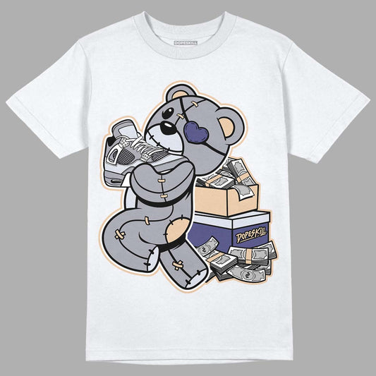 Jordan 4 Retro Frozen Moments DopeSkill T-Shirt Bear Steals Sneaker Graphic Streetwear - White 