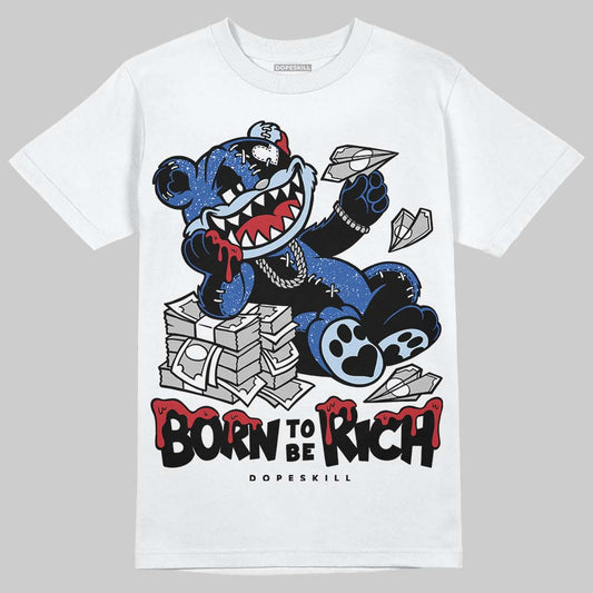 Awake NY x Jordan 5 Retro 'Black Racer Blue' DopeSkill T-Shirt Born To Be Rich Graphic Streetwear - White