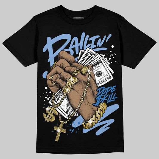 Jordan 4 WMNS 'Forget Me Not' DopeSkill T-Shirt Ballin' Graphic Streetwear - Black