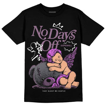 Jordan 2 “Mauve/Off-Noir” DopeSkill T-Shirt New No Days Off Graphic Streetwear - Black