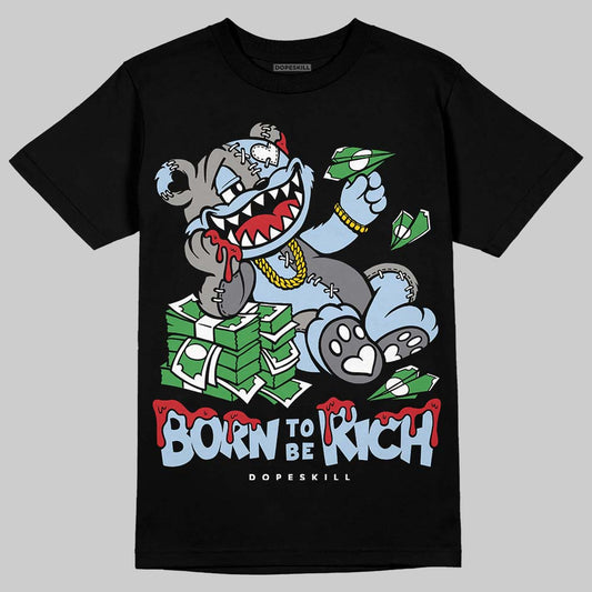 New Balance Abzorb 2000 “Silver/Blue” DopeSkill T-Shirt Born To Be Rich Graphic Streetwear - Black