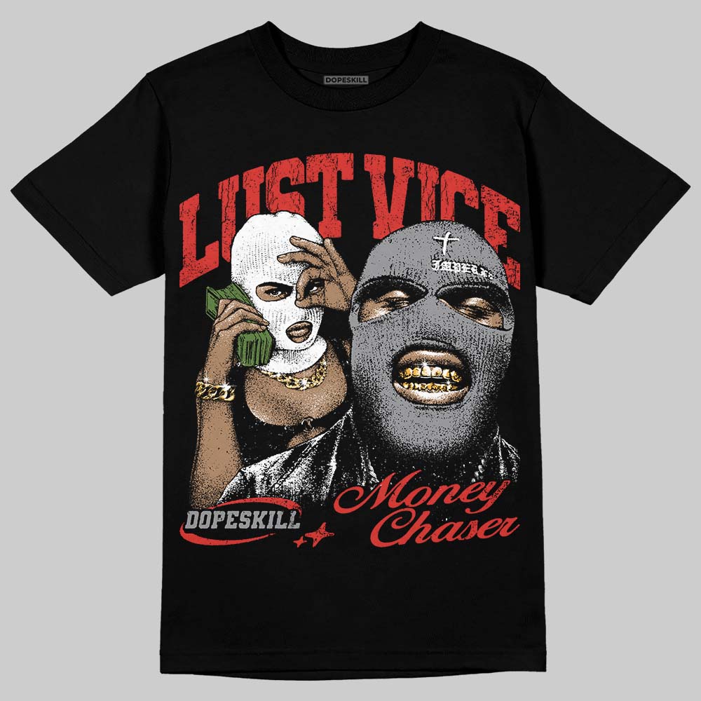 Jordan 4 Retro Toro Bravo DopeSkill T-Shirt Lust Vice Graphic Streetwear - Black