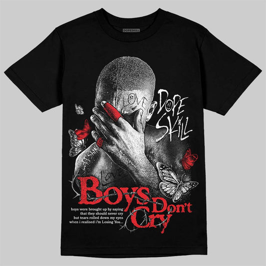 Jordan 4 “White Thunder” DopeSkill T-Shirt Boys Don't Cry Graphic Streetwear - Black