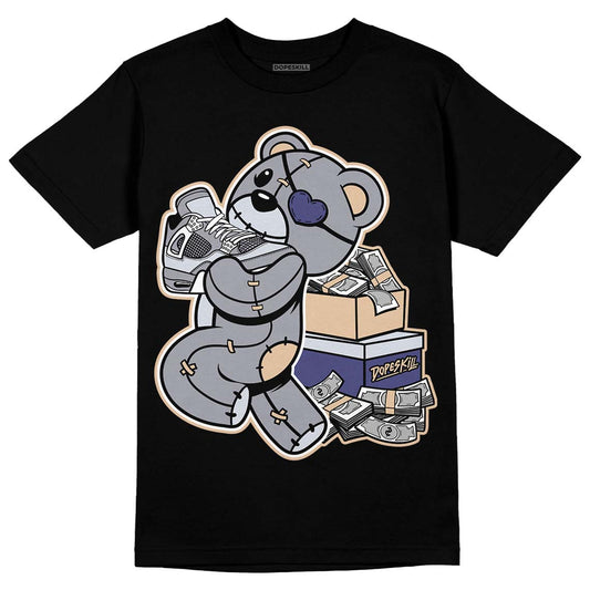 Jordan 4 Retro Frozen Moments DopeSkill T-Shirt Bear Steals Sneaker Graphic Streetwear - Black