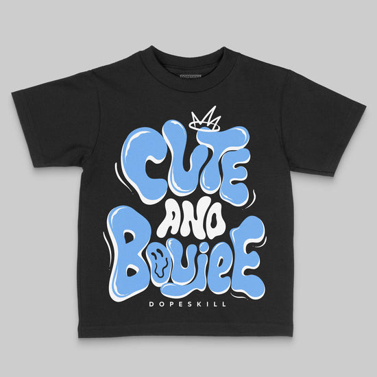 Jordan 5 Black University Blue DopeSkill Toddler Kids T-shirt Cute and Boujee Graphic Streetwear - black
