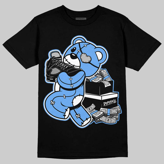 Jordan 5 Black University Blue DopeSkill T-Shirt Bear Steals Sneaker Graphic Streetwear - black