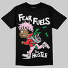 Awake NY x Air Jordan 5 Arctic Pink DopeSkill T-Shirt Fear Fuels The Hustle Graphic Streetwear - Black