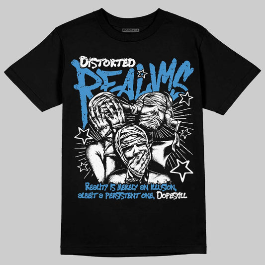 Air Foamposite Pro University Blue (2026) DopeSkill T-Shirt Distorted Realms Graphic Streetwear - Black