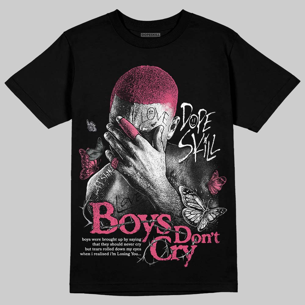 ASICS Gel Kayano 14 Pink Glo DopeSkill T-Shirt Boys Don't Cry Graphic Streetwear - Black