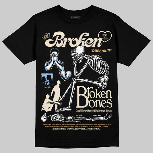 Nike Air Diamond Turf Must Be the Money DopeSkill T-Shirt Broken Bones Graphic Streetwear - Black
