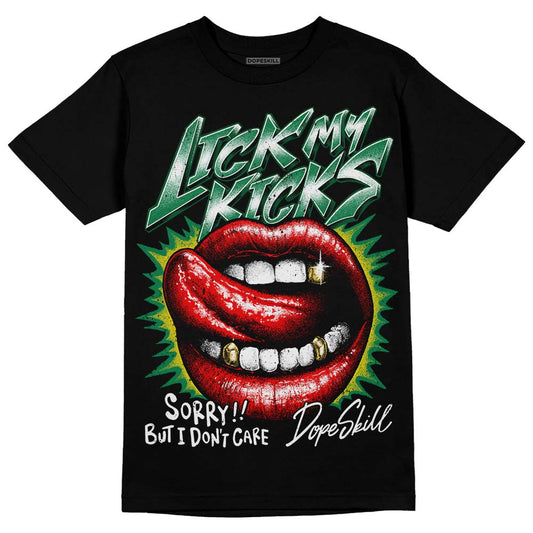 Green Sneakers DopeSkill T-Shirt Lick My Kicks Graphic Streetwear - Black