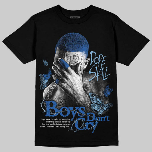 Air Foamposite One “International Blue” DopeSkill T-Shirt Boys Don't Cry Graphic Streetwear - Black