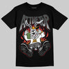 Jordan 4 “Black Cat” (2025) DopeSkill T-Shirt At The Top Graphic Streetwear - Black