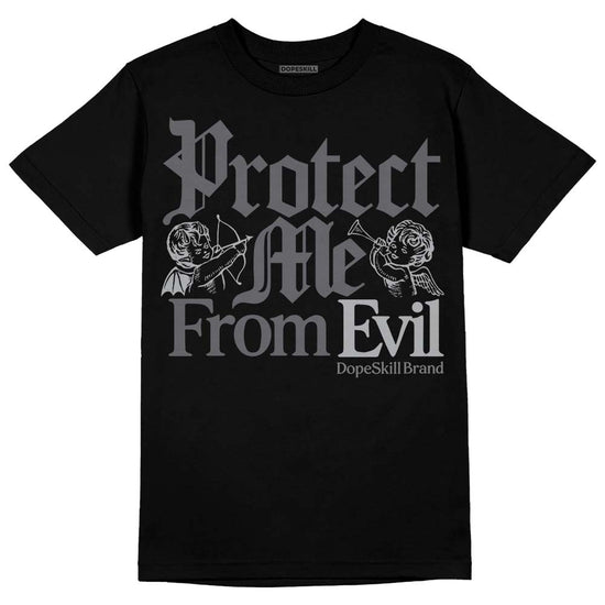 Jordan 4 Retro 'Wet Cement' DopeSkill T-Shirt Protect Me From Evil Graphic Streetwear - Black