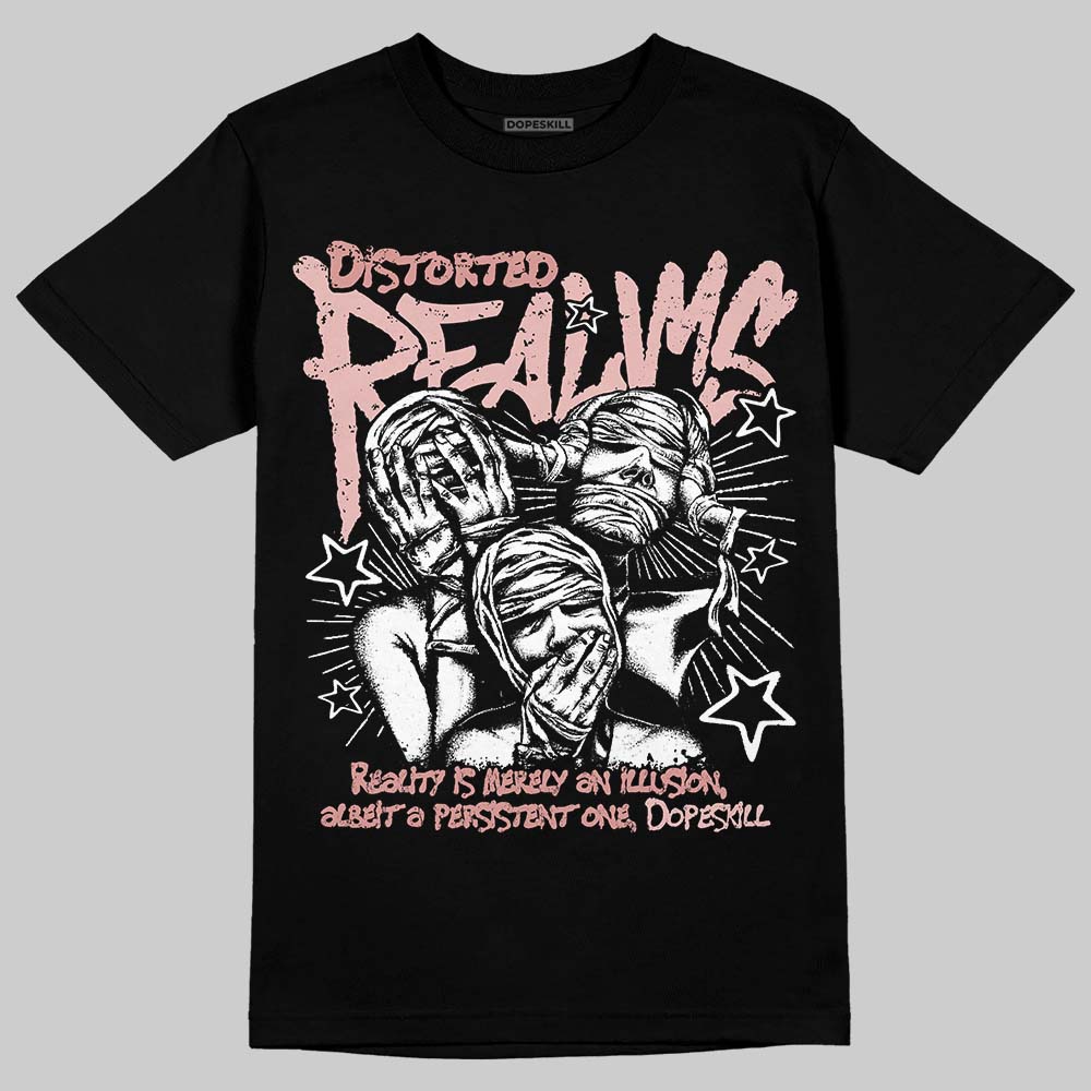 Jordan 40 “Dusty Rose” DopeSkill T-Shirt Distorted Realms Graphic Streetwear - Black