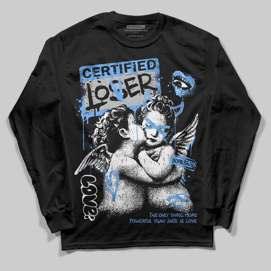 Jordan 5 Black University Blue DopeSkill Long Sleeve T-Shirt Certified Lover Graphic Streetwear - Black