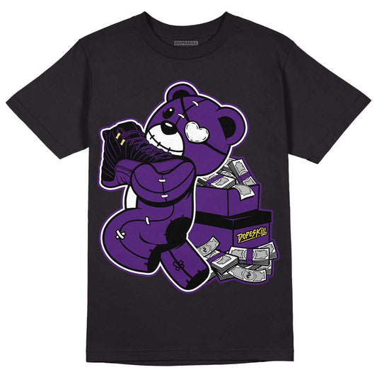 Jordan 12 “Field Purple” DopeSkill T-Shirt Bear Steals Sneaker Graphic Streetwear - Black
