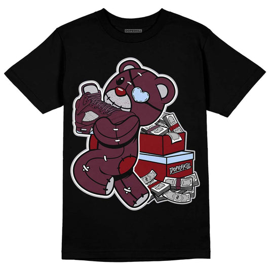 Jordan 5 Retro Burgundy (2023) DopeSkill T-Shirt Bear Steals Sneaker Graphic Streetwear - Black
