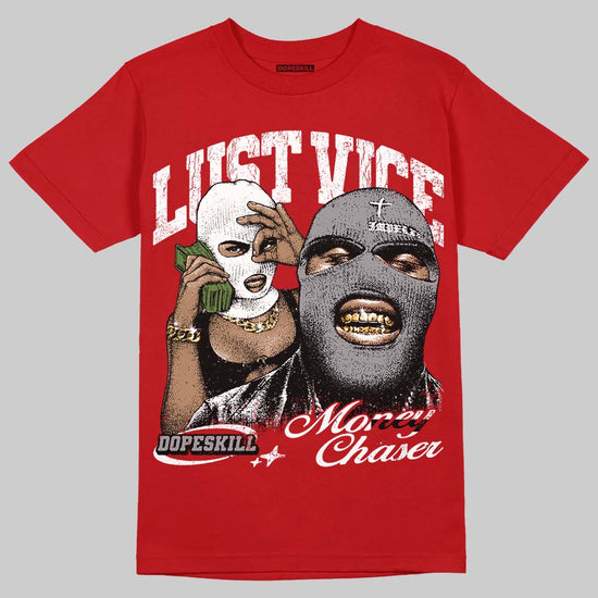 Jordan 4 Retro Toro Bravo DopeSkill T-Shirt Lust Vice Graphic Streetwear - Red