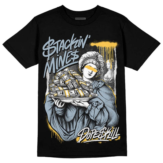 Jordan 13 “Blue Grey” DopeSkill T-Shirt Stackin Mines Graphic Streetwear - Black