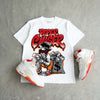 Sunset 5s DopeSkill T-Shirt Paper Chaser Boy Graphic