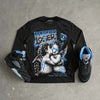 Black University Blue 5s DopeSkill Long Sleeve T-Shirt Certified Lover Graphic