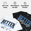 Black University Blue 5s DopeSkill T-Shirt Better Myself Graphic