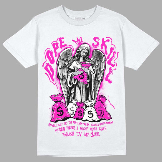 Dunk Low GS “Active Fuchsia” DopeSkill T-Shirt Angels Graphic Streetwear - White