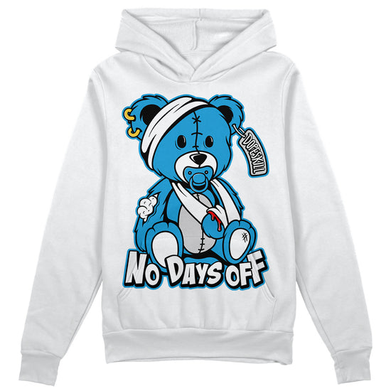 Jordan 4 Retro Military Blue DopeSkill Hoodie Sweatshirt Hurt Bear Graphic Streetwear - White