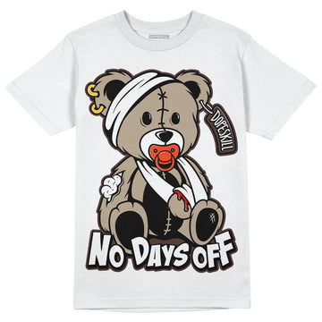 Jordan 1 High OG “Latte” DopeSkill T-Shirt Hurt Bear Graphic Streetwear - White