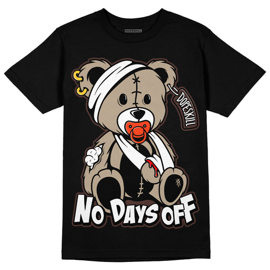 Jordan 1 High OG “Latte” DopeSkill T-Shirt Hurt Bear Graphic Streetwear - Black