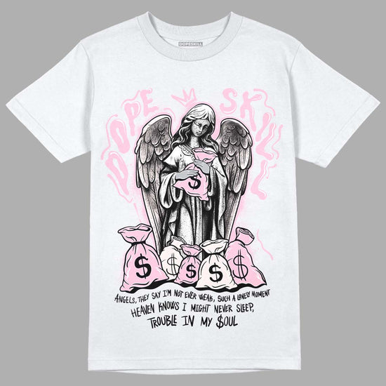 Dunk Low LX Pink Foam DopeSkill T-Shirt Angels Graphic Streetwear - White 