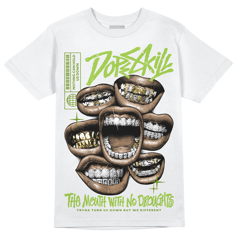 SB Dunk Low Chlorophyll DopeSkill T-Shirt The Mouth With No Droughts Graphic Streetwear - White