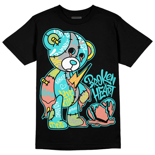 New Balance 9060 “Cyan Burst” DopeSkill T-Shirt Broken Heart Graphic Streetwear - Black