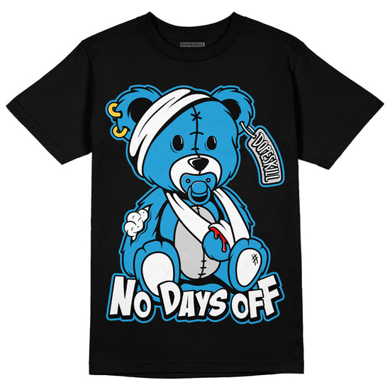 Jordan 4 Retro Military Blue DopeSkill T-Shirt Hurt Bear Graphic Streetwear - Black