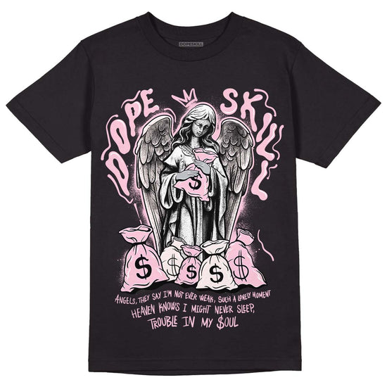 Dunk Low LX Pink Foam DopeSkill T-Shirt Angels Graphic Streetwear - Black