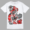 Jordan Spizike Low Bred DopeSkill T-Shirt Broken Heart Graphic Streetwear - White 