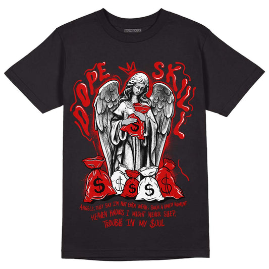 Jordan 1 Retro Low "Black Toe" DopeSkill T-Shirt Angels Graphic Streetwear - Black