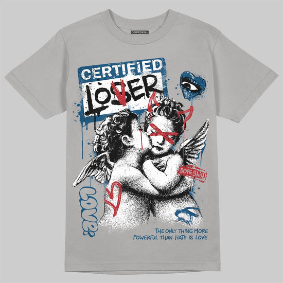 Jordan 12 French Blue DopeSkill T-Shirt Certified Lover Graphic Streetwear - gravel