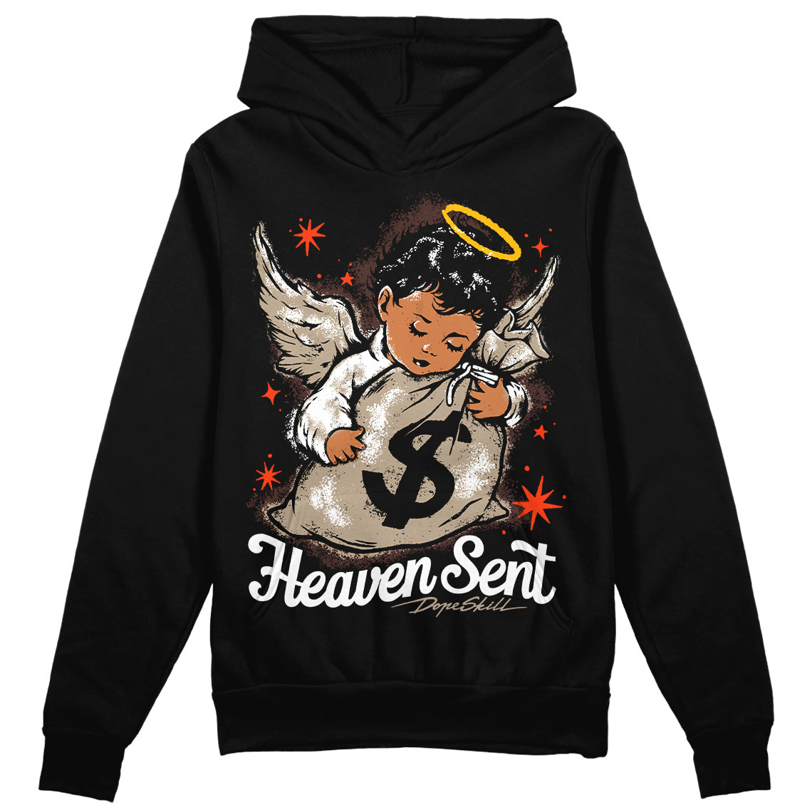 Jordan 1 High OG “Latte” DopeSkill Hoodie Sweatshirt Heaven Sent Graphic Streetwear - Black