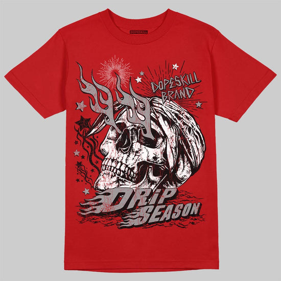 Jordan 4 Toro Bravo DopeSkill T-Shirt Drip Season Graphic Streetwear - Red